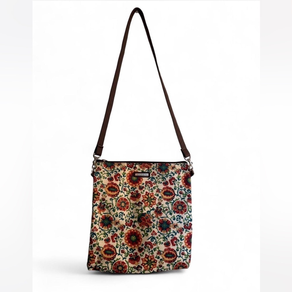 Longaberge Floral Paisley Patterned Crossbody Bag